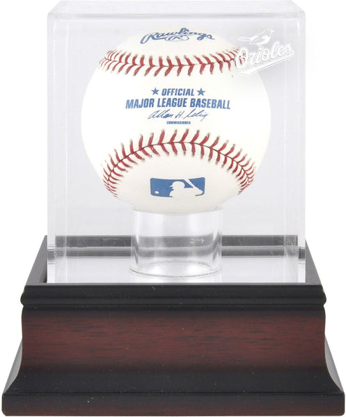 Baltimore Orioles Mahogany Baseball Logo Display Case