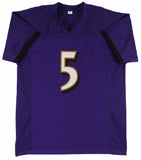 Joe Flacco Signed Baltimore Ravens Jersey (JSA COA) Super Bowl XLVII Champion QB