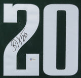 Brian Dawkins Signed Eagles 35 x 43 Framed Jersey (Beckett Hologram) All Pro D.B