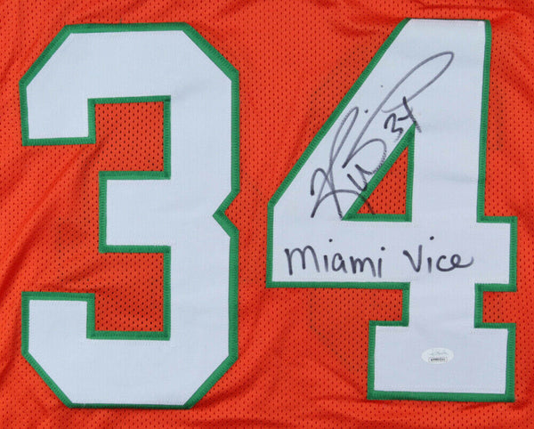 Ricky Williams Signed Miami Pro Miami Vice Football Jersey (JSA)