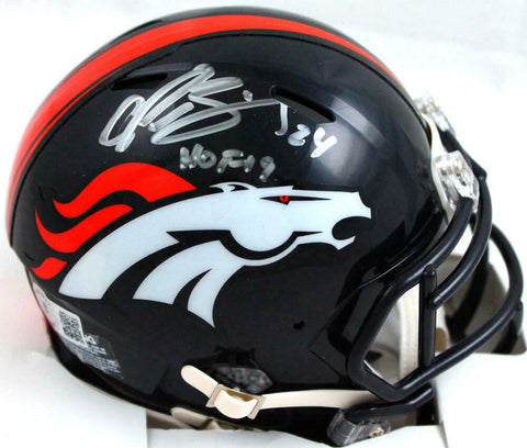 Champ Bailey Autographed Denver Broncos Speed Mini Helmet w/HOF-Beckett W Holo