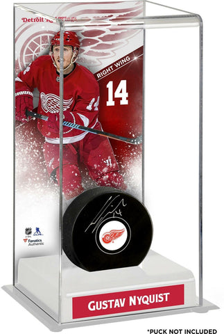 Gustav Nyquist Red Wings Deluxe Tall Hockey Puck Case-Fanatics