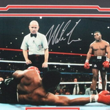 Mike Tyson Signed 18" x 22" Custom Framed / Matted Photo (Tyson Holo) Iron Mike