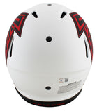 Falcons Tony Gonzalez HOF 19 Signed Lunar Full Size Speed Proline Helmet BAS Wit
