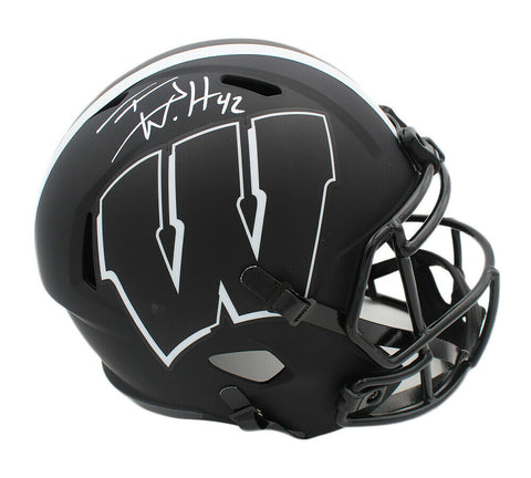 TJ Watt Signed Wisconsin Badgers Speed Full Size Eclipse NCAA Helmet