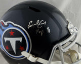 Earl Campbell Signed Tenn Titans F/S Speed Helmet w/ HOF- JSA W Auth *Silver