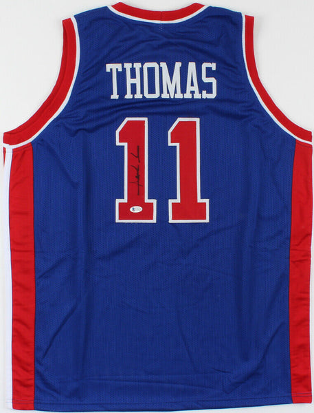 Isiah Thomas Autographed White Detroit Pistons Jersey