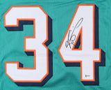 Ricky Williams Signed Miami Dolphins Jersey (Beckett Holo) 2002 NFL Rushing Ldr.