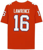 FRMD Trevor Lawrence Tigers Signed Orange Nike Game Jersey - Signature on Back
