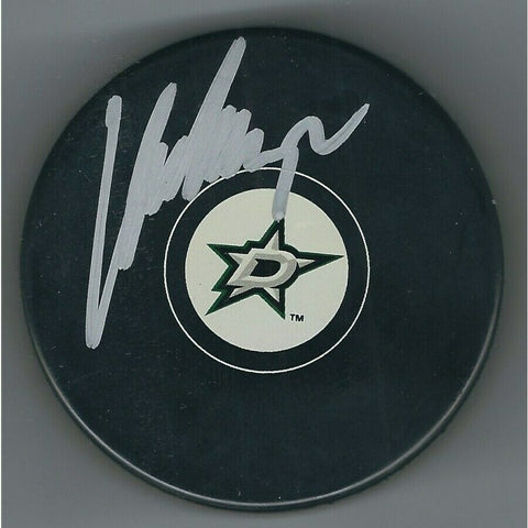 Kari Lehtonen Signed Dallas Stars Logo Hockey Puck (Beckett COA) All Star Goalie