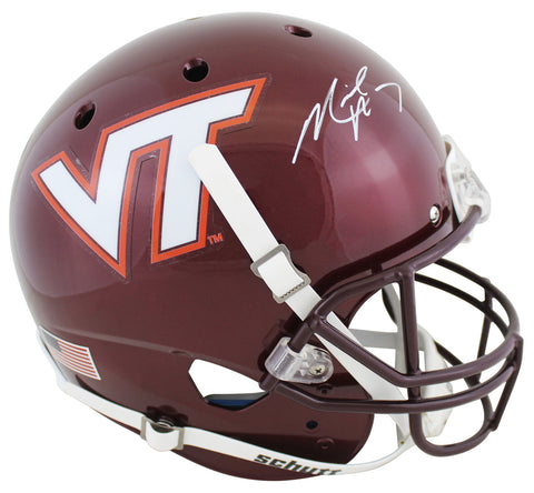Virginia Tech Michael Vick Signed Schutt Full Size Speed Rep Helmet JSA Witness