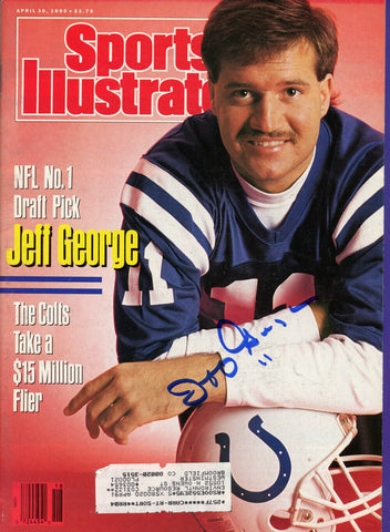 Jeff George Autographed Indianapolis Colts 4/10/1990 Sports Illustrated 35045