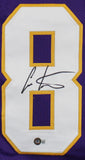 Cris Carter Authentic Signed Purple Pro Style Jersey Autographed BAS Witnessed