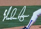 Nolan Ryan Autographed Texas Rangers 8x10 HM Pitching Back View- AIV Hologram
