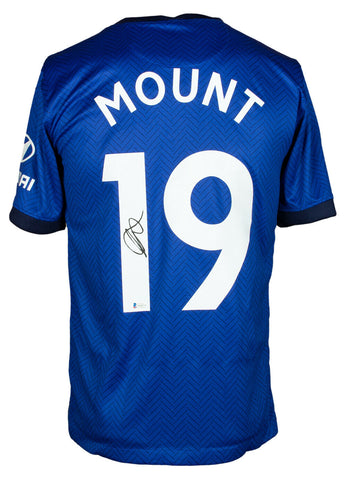 Mason Mount Signed Blue Chelsea FC Soccer Jersey BAS ITP