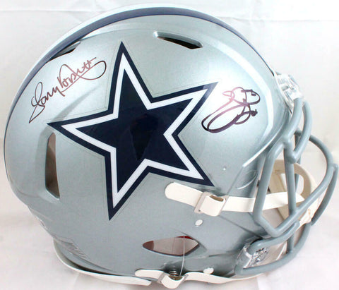 T.Dorsett/E.Smith Autographed Dallas Cowboys F/S Speed Authentic Helmet-BAW Holo