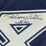 Autographed/Signed RANDY WHITE HOF 94 Dallas Blue Football Jersey JSA COA Auto
