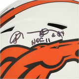Shannon Sharpe Broncos Signed Lunar Eclipse Authentic Helmet & "HOF 2011" Insc