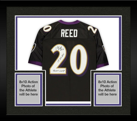 Frmd Ed Reed Baltimore Ravens Signed Black M&N Authentic Jersey & Inscs - 1/20