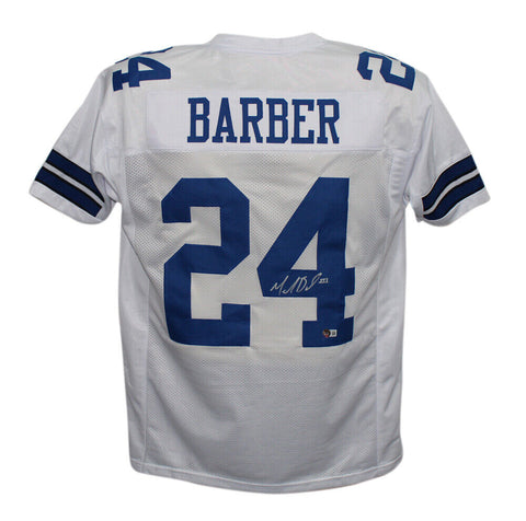 Marion Barber Autographed/Signed Pro Style White XL Jersey Beckett 36902
