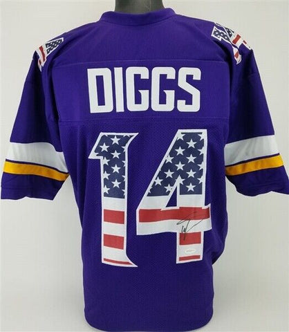 Stefon Diggs Signed Vikings "USA Flag" Jersey (TSE COA) Minnesota Wide Receiver