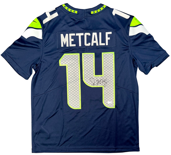 DK METCALF SIGNED SEATTLE SEAHAWKS #14 NAVY NIKE LIMITED JERSEY FANATICS
