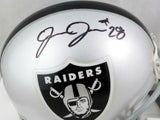 Josh Jacobs Autographed Oakland Raiders Mini Helmet - Beckett W Auth *Black
