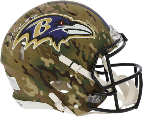 Patrick Queen Baltimore Ravens Signed CAMO Alternate Authentic Helmet