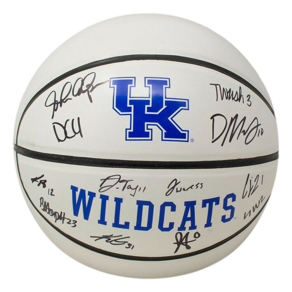 2021 Kentucky Wildcats Team 12 Signed Wildcats Logo Basketball Calipari BAS