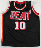 Tim Hardaway Sr Signed Miami Heat Black Jersey (PSA COA) 1989 #14 Overall Pick