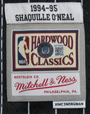 Magic Shaquille O'Neal Signed Black M&N 1994-95 HWC Swingman Jersey BAS Witness