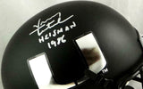Vinny Testaverde Signed Hurricanes Black Schutt Mini Helmet w/ Insc - JSA W Auth