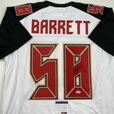Autographed/Signed SHAQUIL BARRETT Tampa Bay White Football Jersey PSA/DNA COA