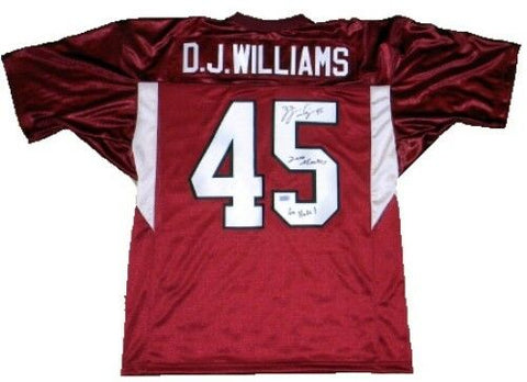 DJ D.J. WILLIAMS SIGNED AUTOGRAPHED ARKANSAS RAZORBACKS #45 JERSEY COA