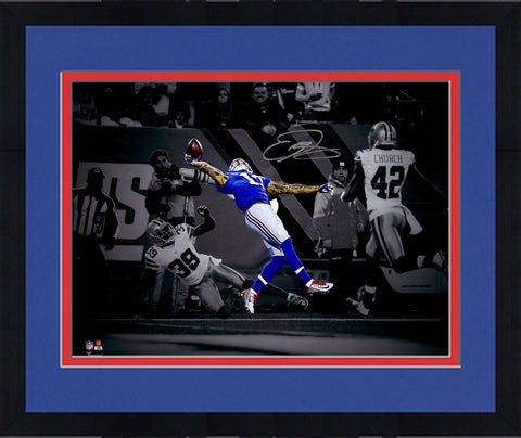 Framed Odell Beckham Jr. New York Giants Signed 16x20 Spotlight Photo The Catch