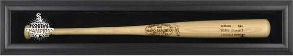 White Sox Logo 2005 World Series Champs Black Framed Single Bat Display Case