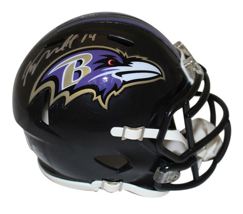 Kyle Hamilton Autographed/Signed Baltimore Ravens Mini Helmet Beckett 38673