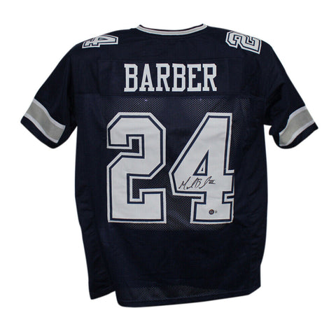Marion Barber Autographed/Signed Pro Style Blue XL Jersey Beckett 36903