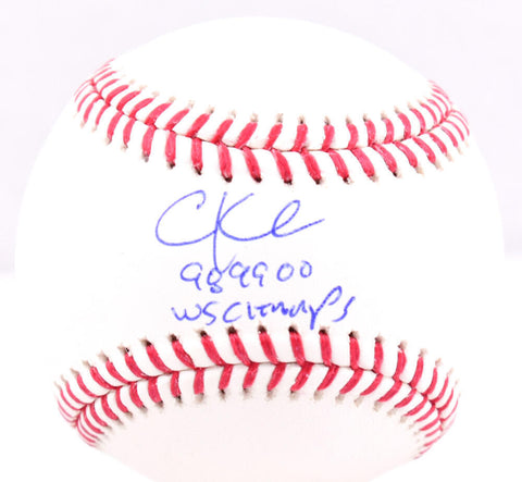 Chuck Knoblauch Signed Rawlings OML Baseball w/ 98,99,00 WS Champs- BA W Holo