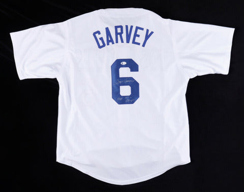 Steve Garvey Signed Los Angeles Dodger Jersey Ins "1981 WS Champs" (Beckett COA)