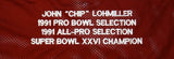 Chip Lohmiller Autographed Maroon Pro Style Stat Jersey w/ SB Champs- JSA W Auth