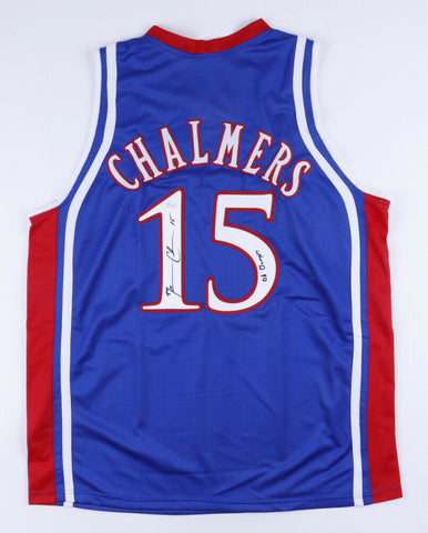 Mario Chalmers Signed Kansas Jayhawk Jersey Inscribed "08 Champs" (JSA Hologram)
