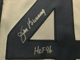 FRAMED Autographed/Signed JIM BUNNING 33x42 Detroit Grey Baseball Jersey JSA COA