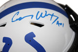 Carson Wentz Autographed Indianapolis Colts Lunar Mini Helmet Fanatics 36028