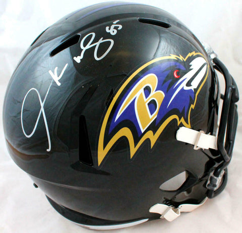 Derrick Mason Signed Baltimore Ravens F/S Speed Helmet- Beckett W Hologram