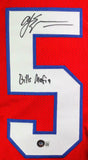 AJ Epenesa Autographed Red Pro Style Jersey w/ Bills Mafia- Beckett W *Black