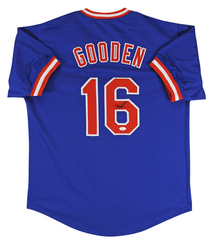 Mets Doc Gooden Authentic Signed Blue Jersey Autographed JSA Witness