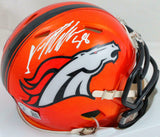 Von Miller Autographed Denver Broncos Flash Speed Mini Helmet-Beckett W Hologram