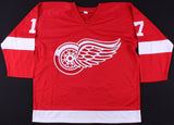 Brett Hull Signed Red Wings Red Jersey (JSA) 741 NHL Goals 4th Highest NHL total