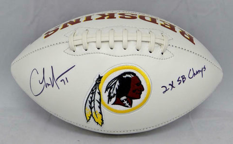 Charles Mann Autographed Washington Redskins Logo Football- The Jersey Source Au